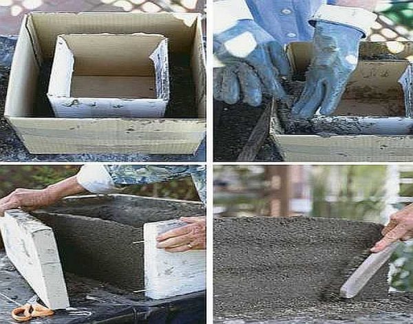 Как сделать бетонный цветочный горшок своими руками